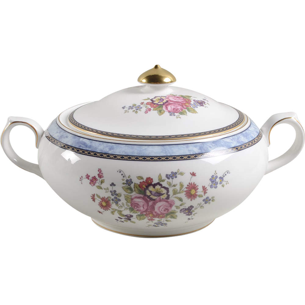 Centennial Rose Round Covered Vegetable by Royal Doulton-1