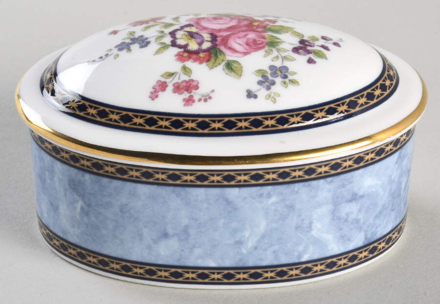Centennial Rose Oval Box & Lid by Royal Doulton-1