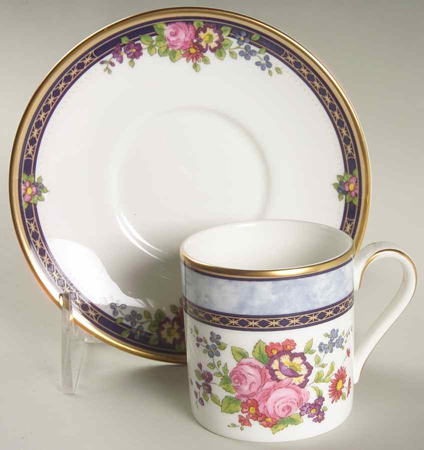 Centennial Rose Flat Demitasse Cup & Saucer Set by Royal Doulton-1
