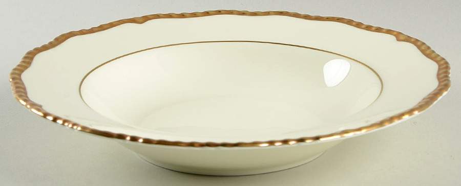 Chantilly (Ivory Background) Rim Soup Bowl by Royal Doulton-1