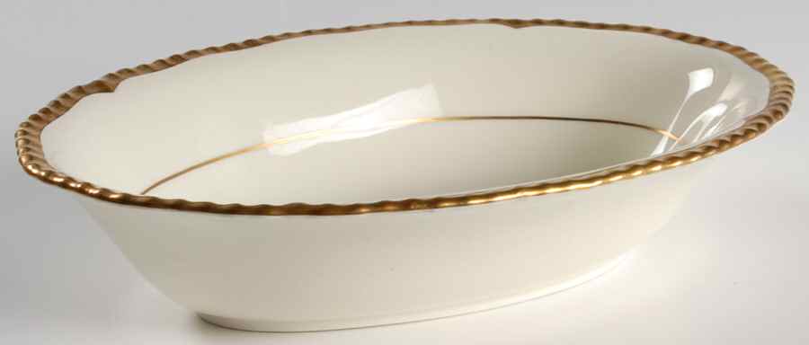 Chantilly (Ivory Background) 10" Oval Vegetable Bowl by Royal Doulton-1