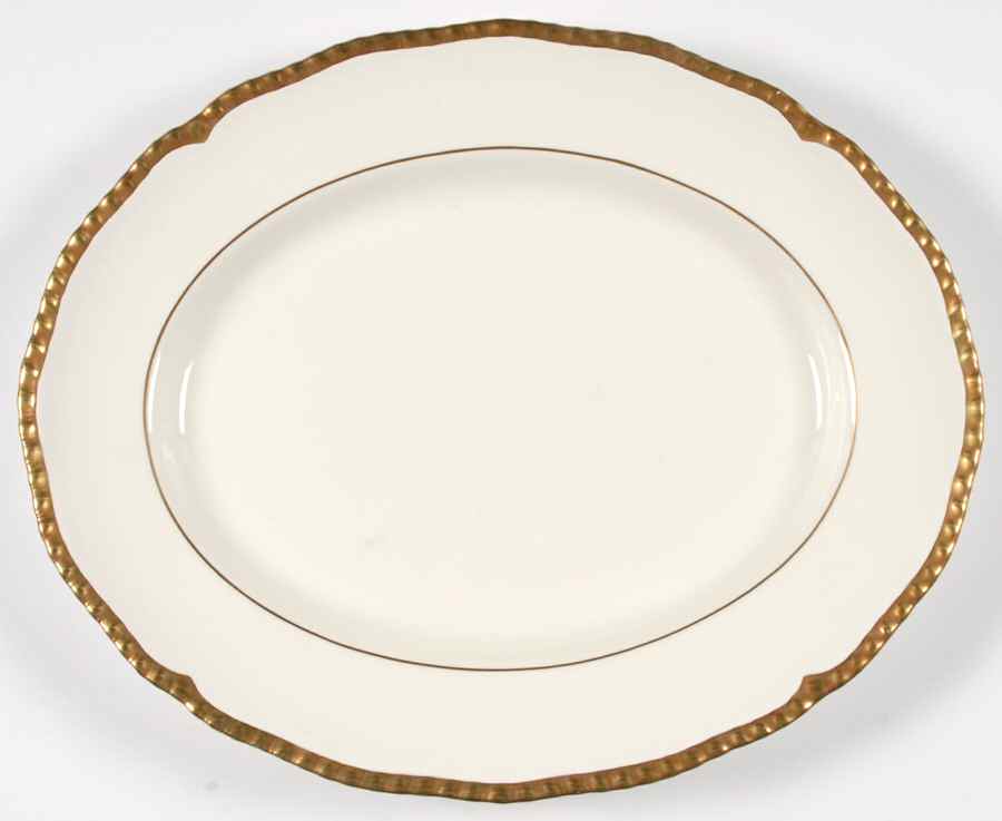 Chantilly (Ivory Background) 15" Oval Serving Platter by Royal Doulton-1