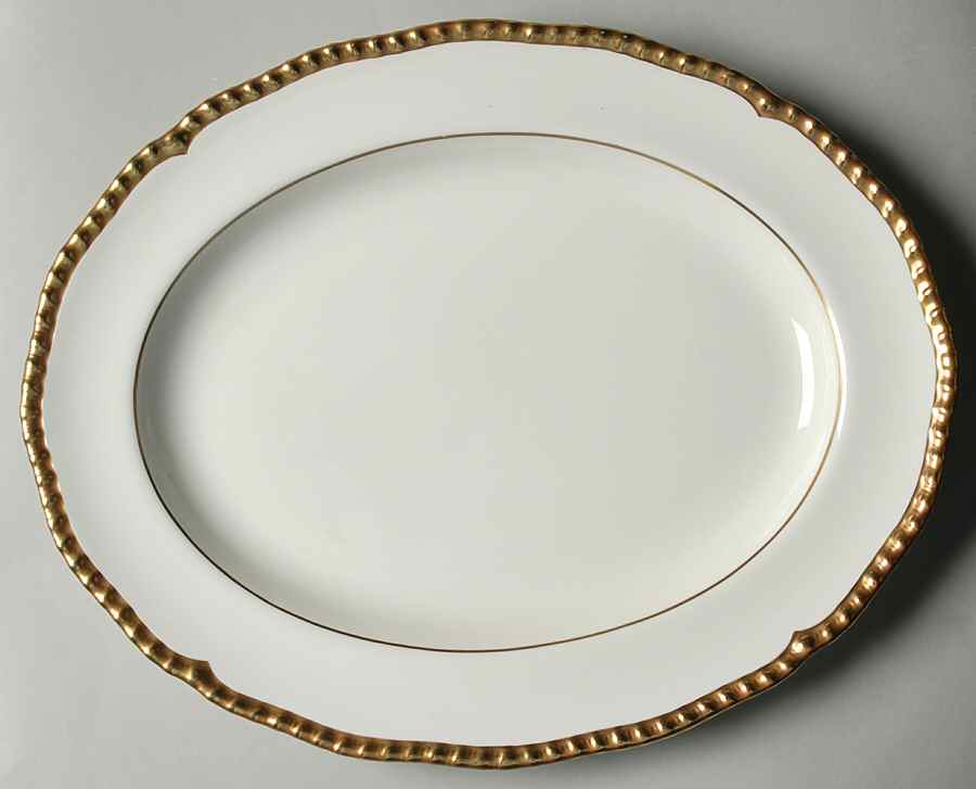 Chantilly (Ivory Background) 12" Oval Serving Platter by Royal Doulton-1