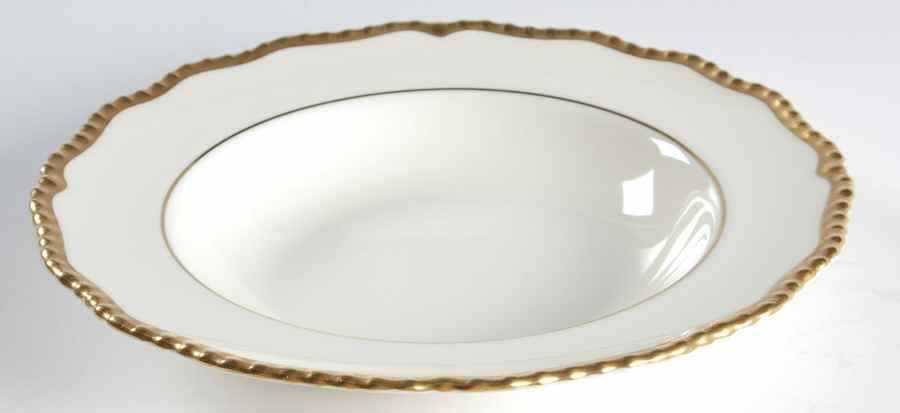 Chantilly (Ivory Background) Rim Soup Bowl by Royal Doulton-1