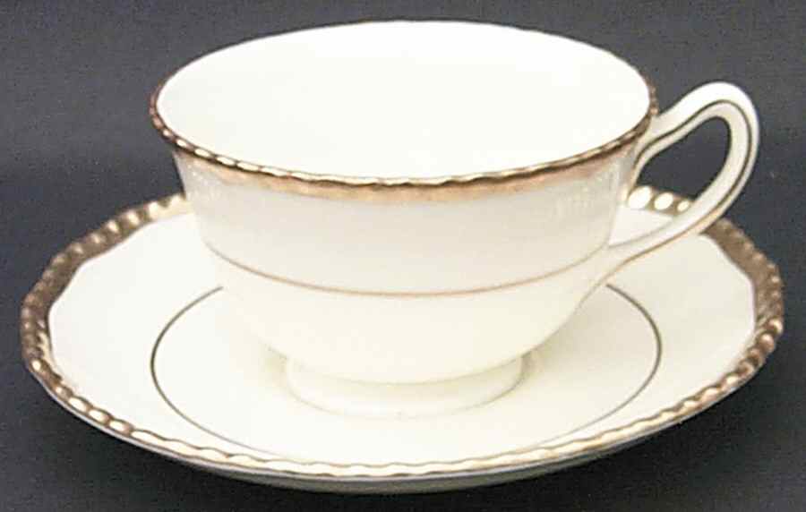 Chantilly (Ivory Background) Footed Cup & Saucer Set by Royal Doulton-1