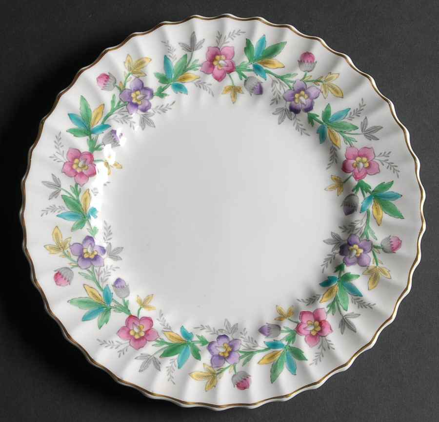 Chatsworth Pink Purple Luncheon Plate by Royal Doulton-1