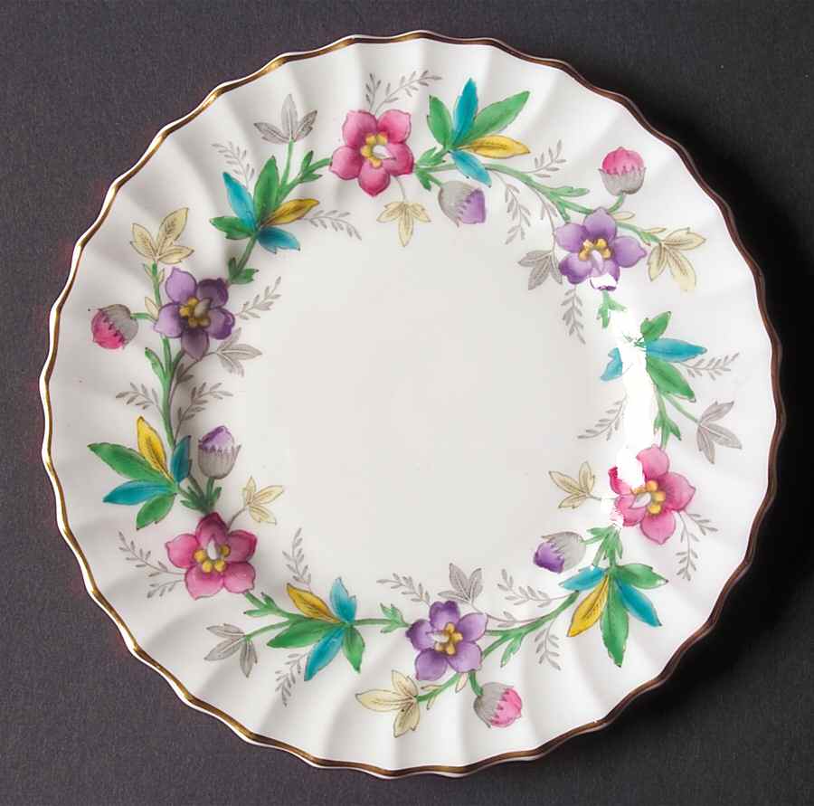 Chatsworth Pink Purple Bread & Butter Plate by Royal Doulton-1
