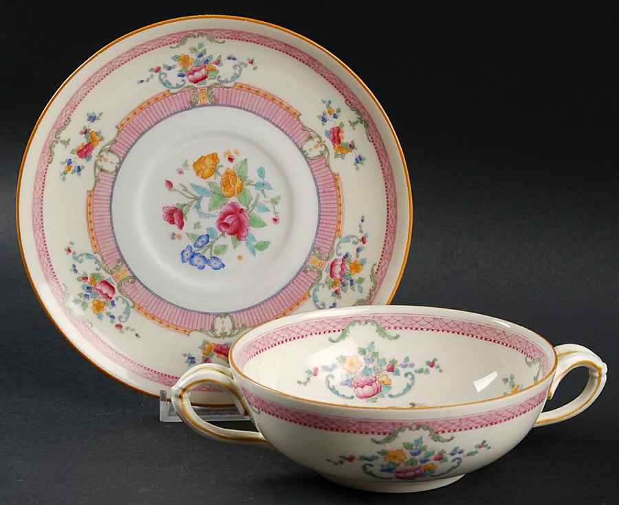 The Charlotte Flat Cream Soup Bowl & Saucer Set by Royal Doulton-1