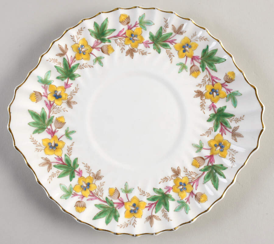 Chatsworth Yellow Green Handled Cake Plate by Royal Doulton-1