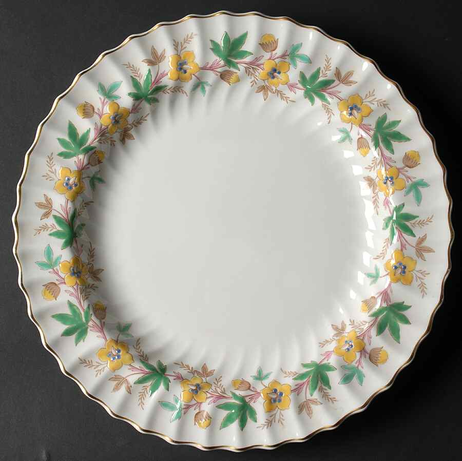 Chatsworth Yellow Green 12" Chop Plate (Round Platter) by Royal Doulton-1
