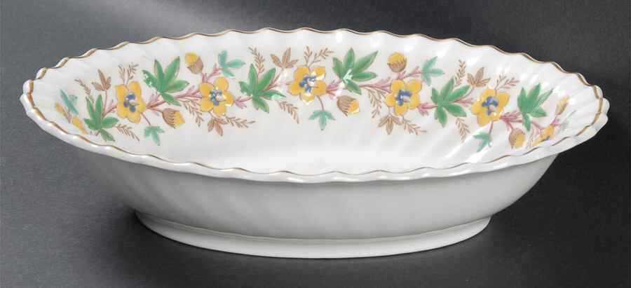 Chatsworth Yellow Green 10" Oval Vegetable Bowl by Royal Doulton-1