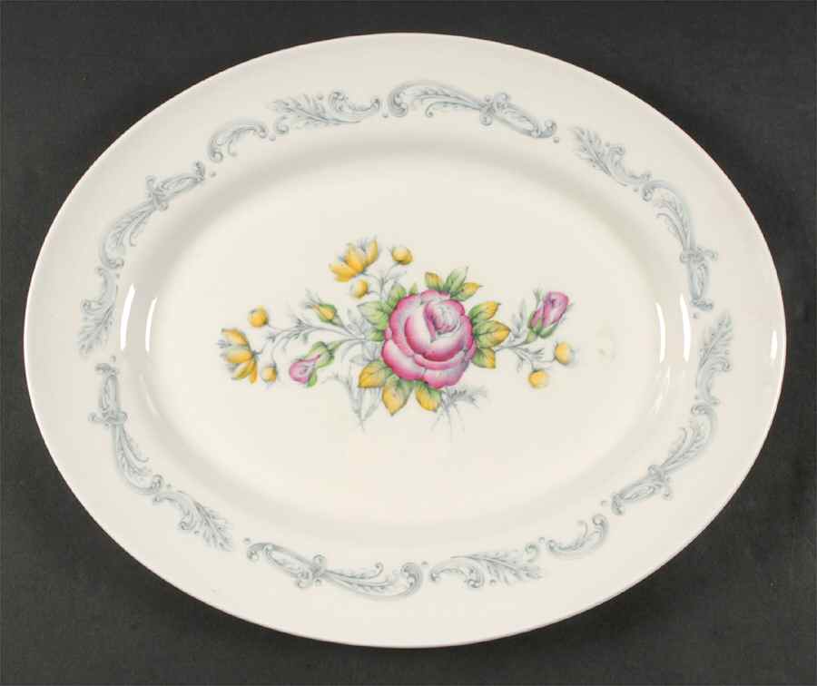 Chantilly Rose 15" Oval Serving Platter by Royal Doulton-1