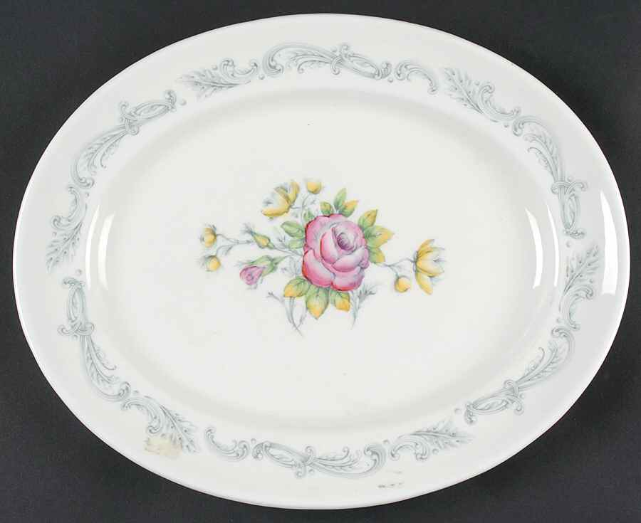 Chantilly Rose 12" Oval Serving Platter by Royal Doulton-1