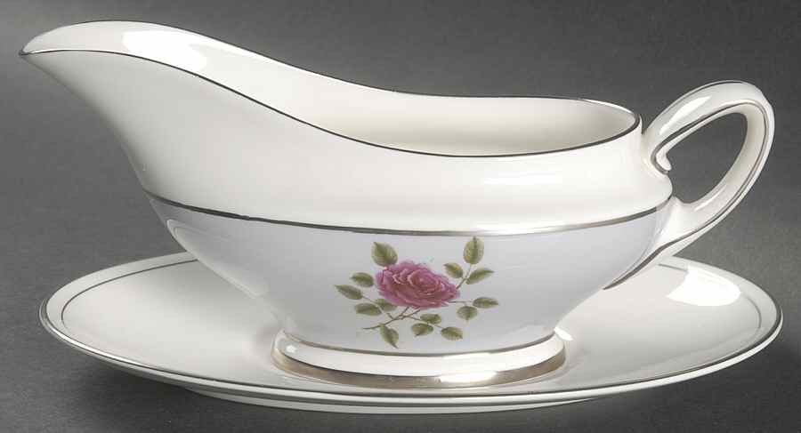 Chateau Rose Gravy Boat & Underplate by Royal Doulton-1