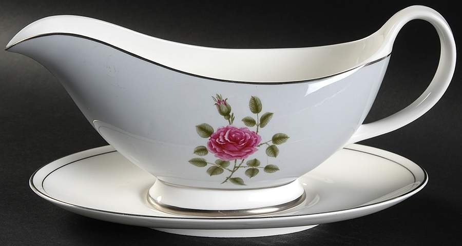 Chateau Rose Gravy Boat & Underplate by Royal Doulton-1