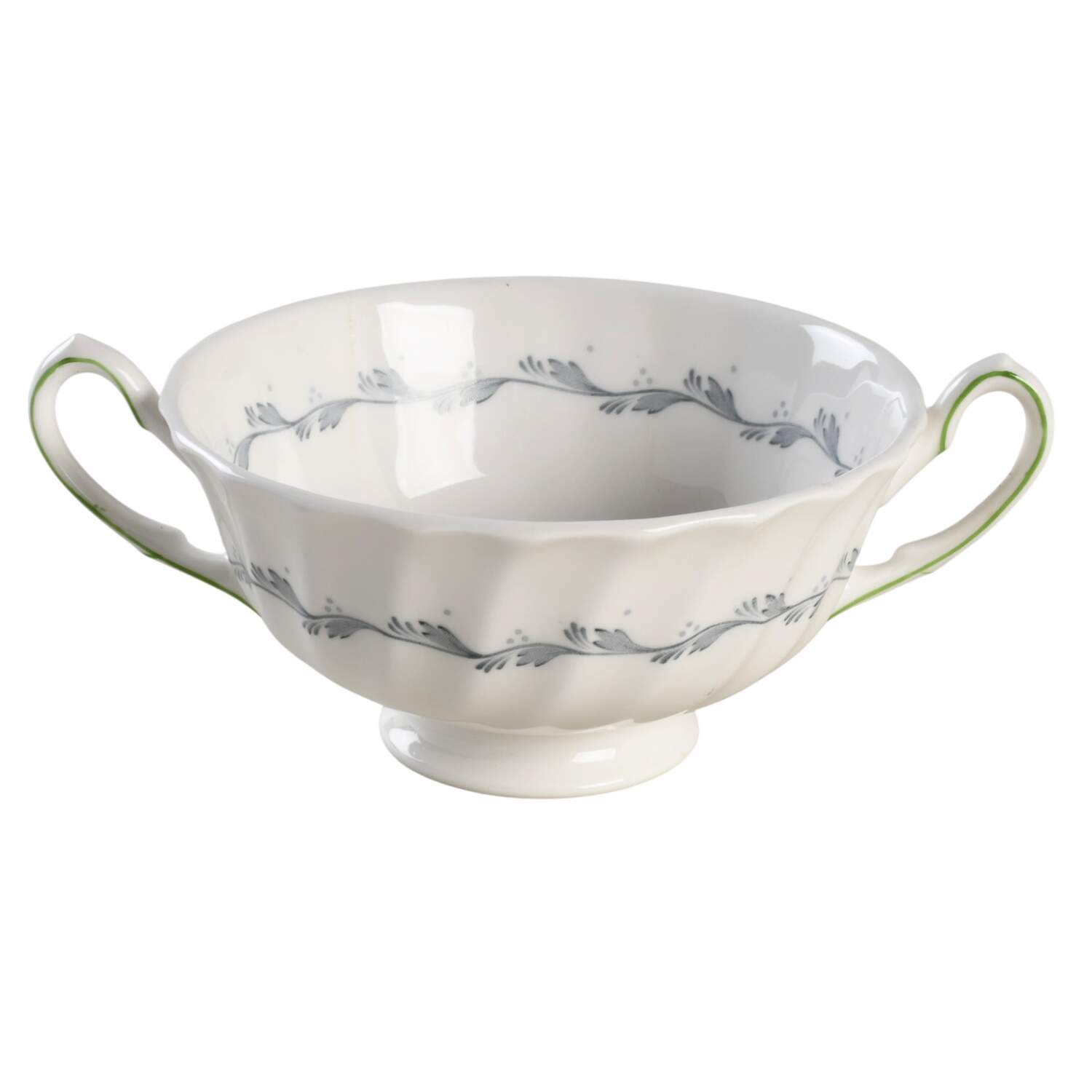 Chelsea Rose Footed Cream Soup Bowl by Royal Doulton-1