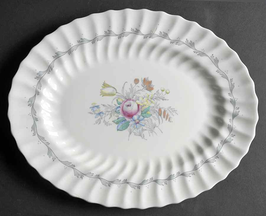 Chelsea Rose 12" Oval Serving Platter by Royal Doulton-1