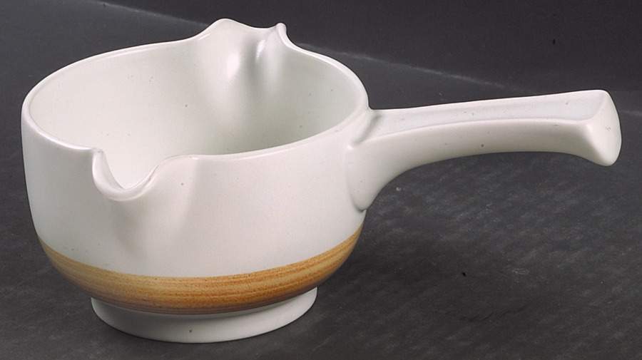 Cinnamon Brown Gravy Boat w/Stick Handle by Royal Doulton-1