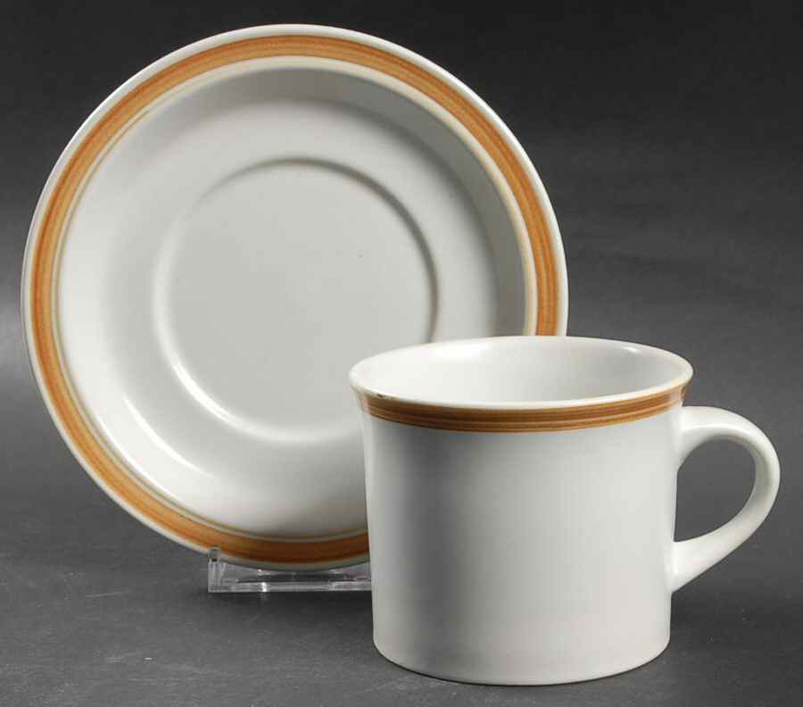Cinnamon Brown Flat Cup & Saucer Set by Royal Doulton-1