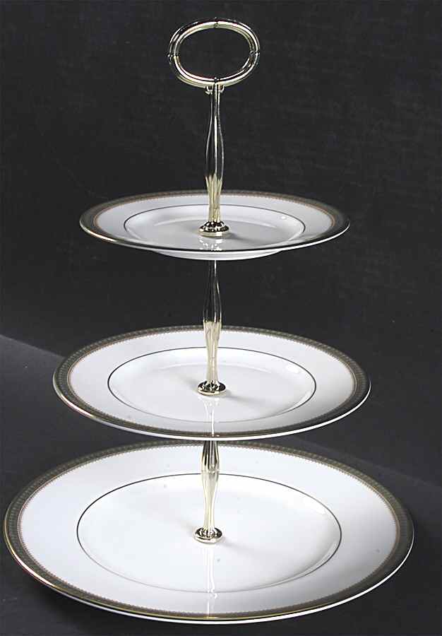 Clarendon 13 7/8"-14 1/4" 3-Tiered Serving Tray(DP,SP,BB) HC by Royal Doulton-1