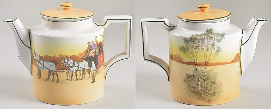 Coaching Days (Smooth, Bone) Small Teapot & Lid by Royal Doulton-1