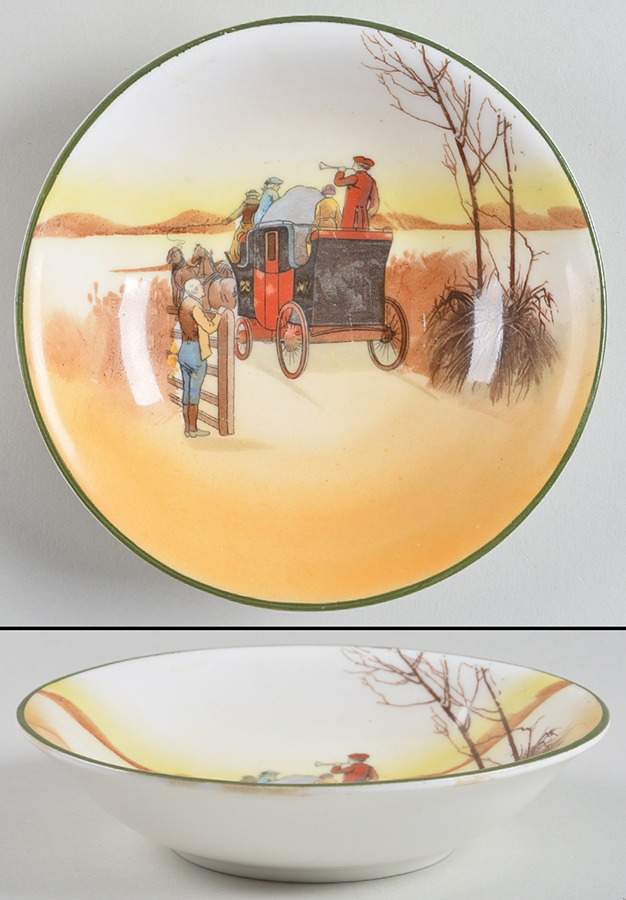 Coaching Days (Smooth, Bone) Fruit/Dessert (Sauce) Bowl by Royal Doulton-1