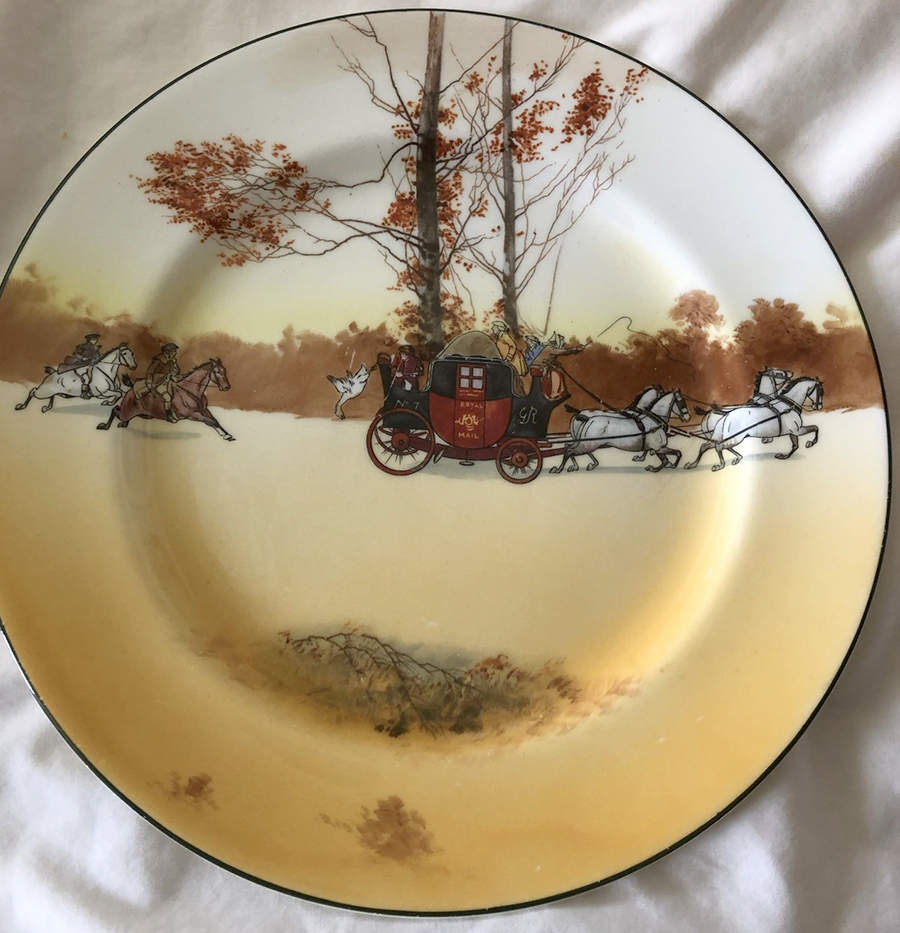 Coaching Days (Smooth, Bone) Dinner Plate by Royal Doulton-1