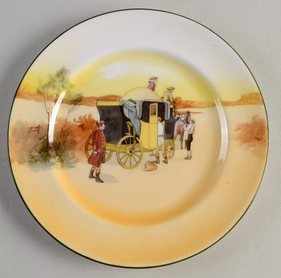 Coaching Days (Smooth, Bone) Salad Plate by Royal Doulton-1