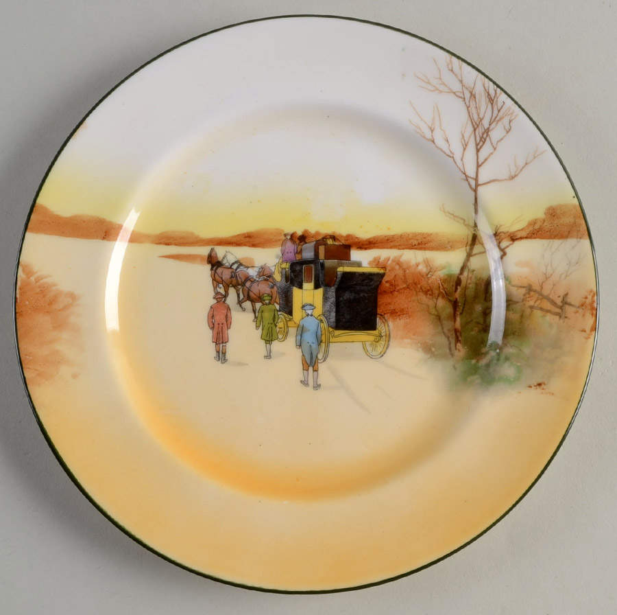 Coaching Days (Smooth, Bone) Salad Plate by Royal Doulton-1