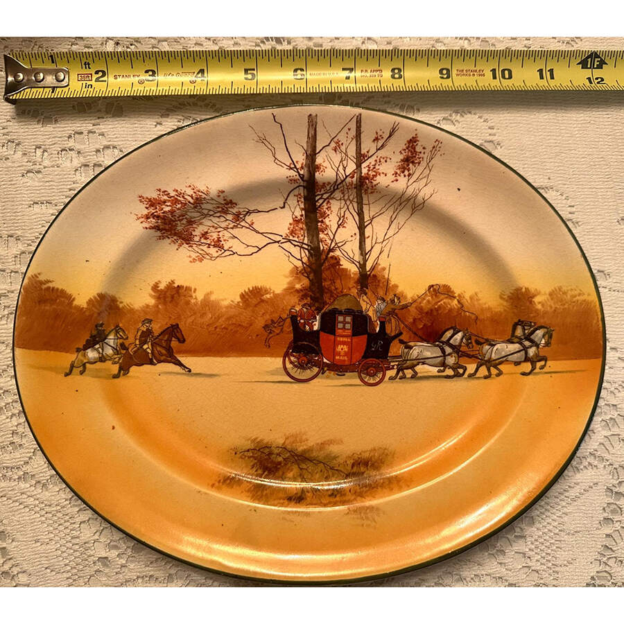 Coaching Days (Smooth, Bone) 11" Oval Serving Platter by Royal Doulton-1