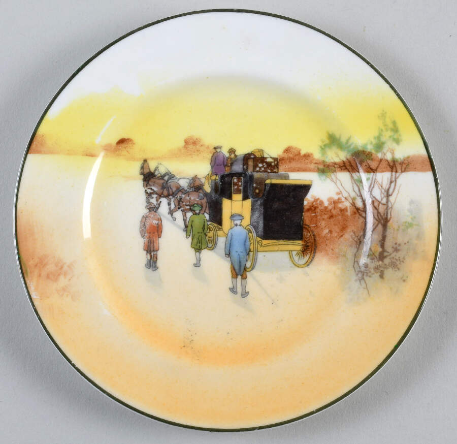 Coaching Days (Smooth, Bone) Bread & Butter Plate by Royal Doulton-1