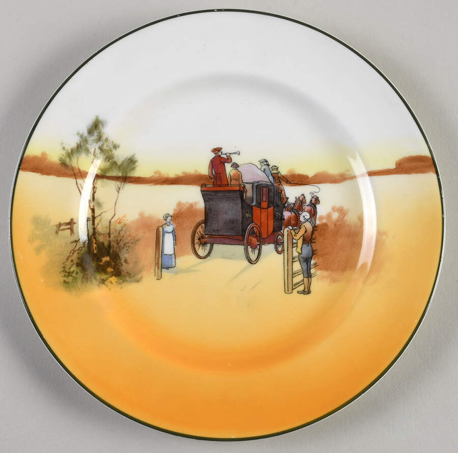 Coaching Days (Smooth, Bone) Salad Plate by Royal Doulton-1