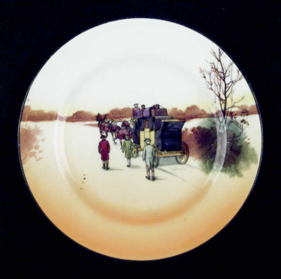 Coaching Days (Smooth, Bone) Dinner Plate by Royal Doulton-1