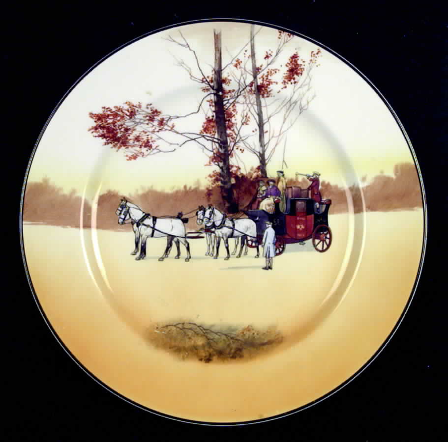 Coaching Days (Smooth, Bone) Dinner Plate by Royal Doulton-1
