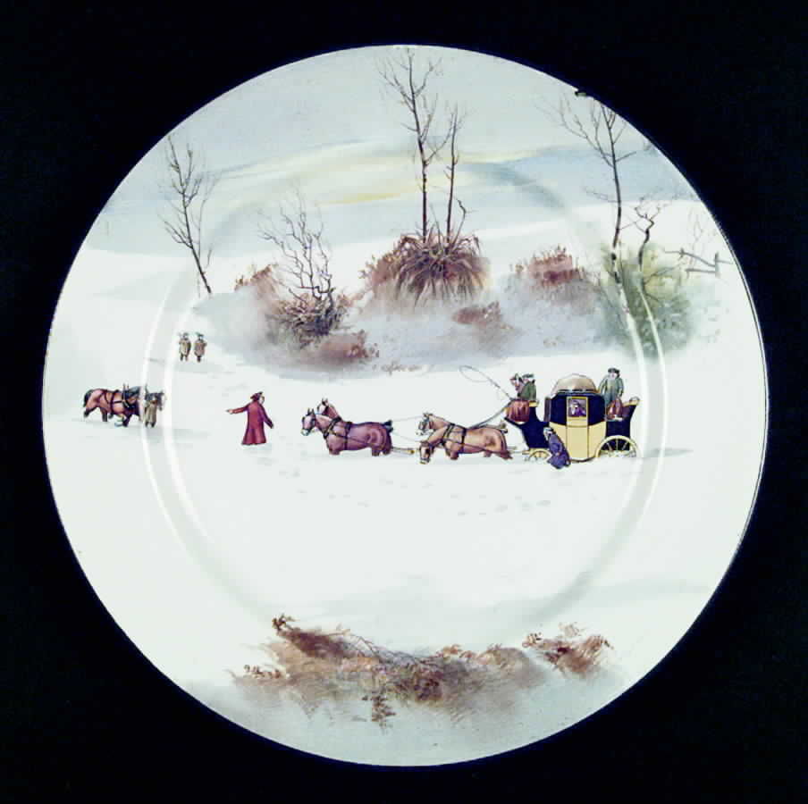 Coaching Days (Smooth, Bone) Dinner Plate by Royal Doulton-1