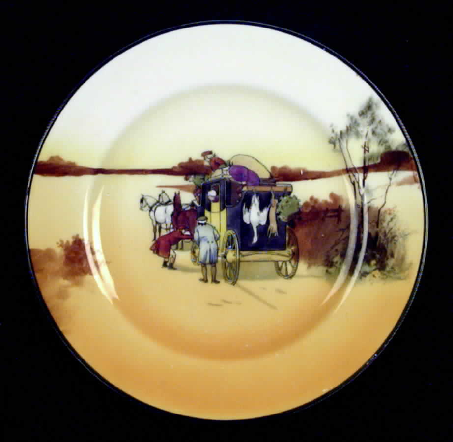 Coaching Days (Smooth, Bone) Bread & Butter Plate by Royal Doulton-1