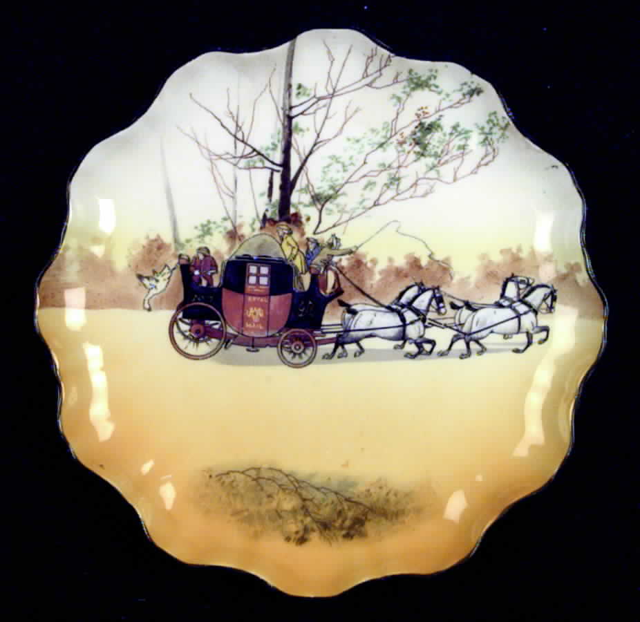 Coaching Days (Smooth, Bone) 8" Cookie Plate by Royal Doulton-1