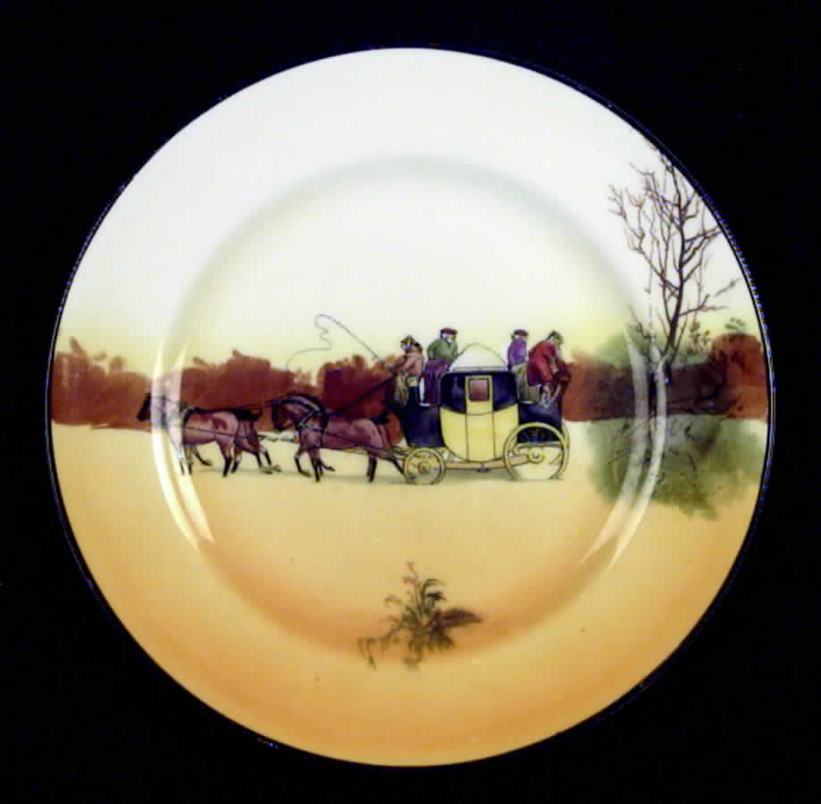 Coaching Days (Smooth, Bone) Bread & Butter Plate by Royal Doulton-1