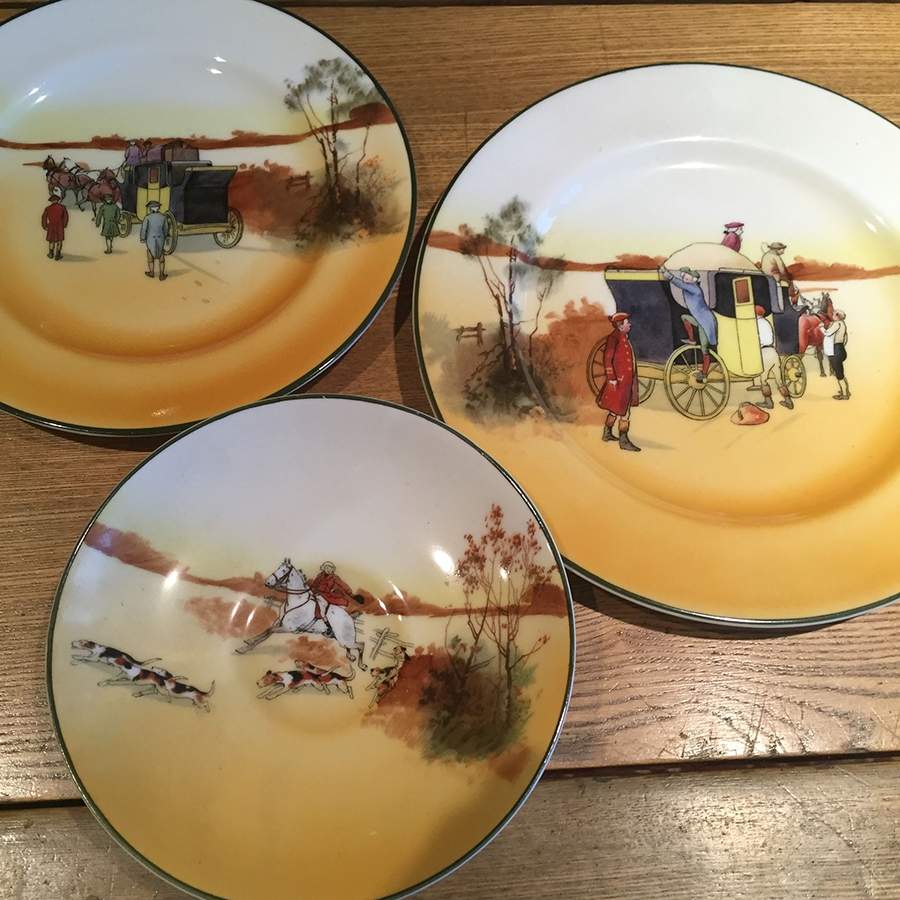 Coaching Days (Smooth, Bone) Dessert/Pie Plate by Royal Doulton-1