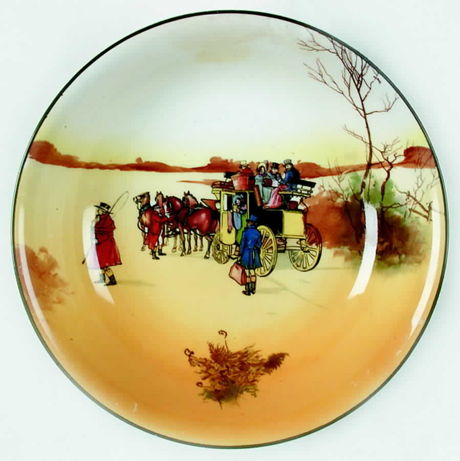 Coaching Days (Smooth, Bone) Coupe Soup Bowl by Royal Doulton-1