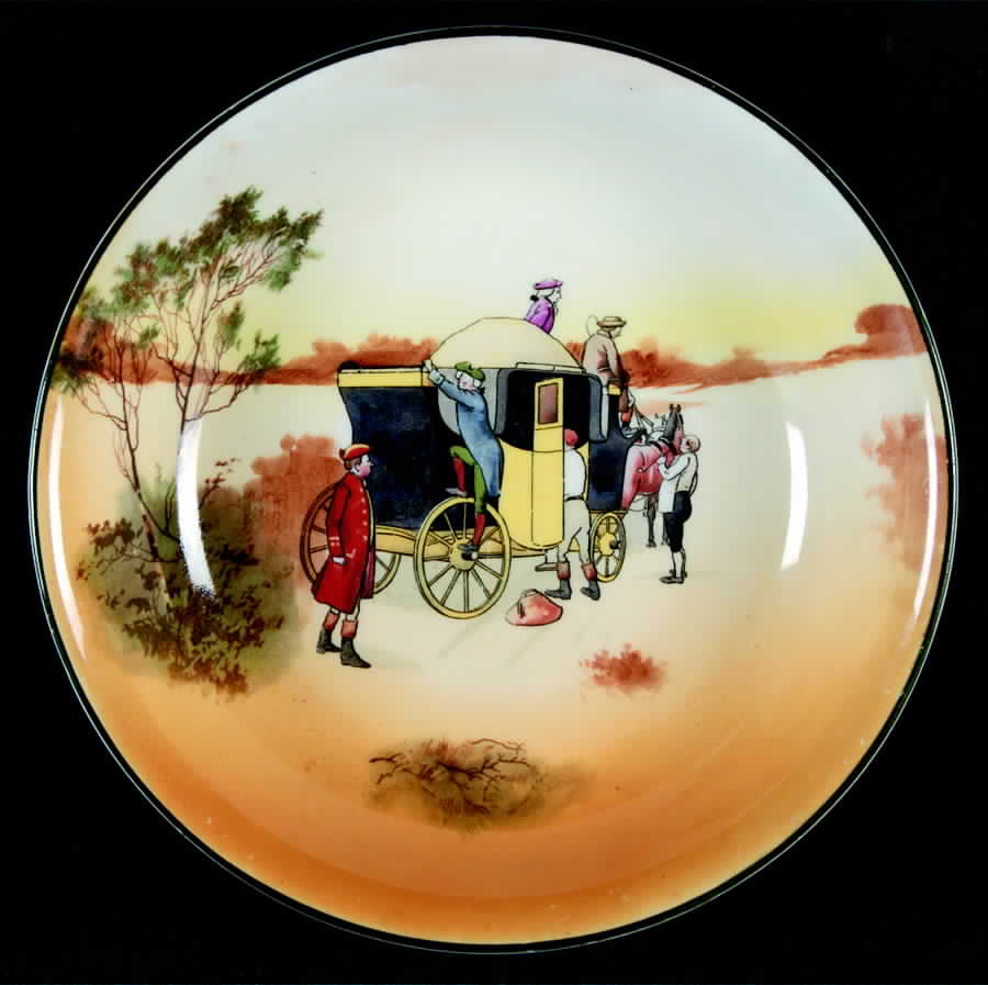 Coaching Days (Smooth, Bone) Coupe Soup Bowl by Royal Doulton-1