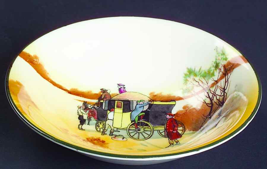 Coaching Days (Smooth, Bone) Fruit/Dessert (Sauce) Bowl by Royal Doulton-1