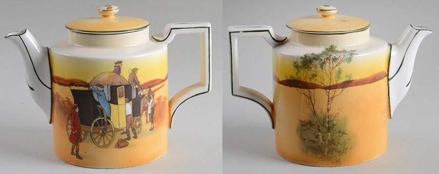 Coaching Days (Smooth, Bone) Small Teapot & Lid by Royal Doulton-1