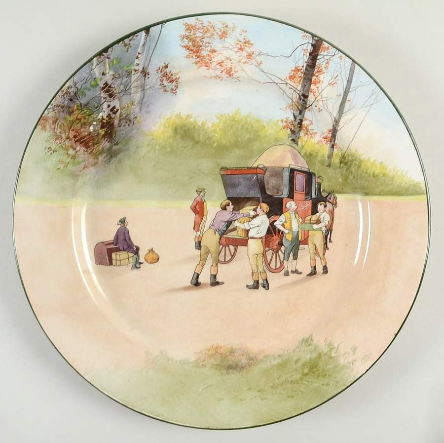 Coaching Days (Smooth, Bone) Dinner Plate by Royal Doulton-1
