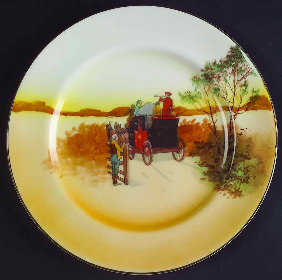Coaching Days (Smooth, Bone) Salad Plate by Royal Doulton-1