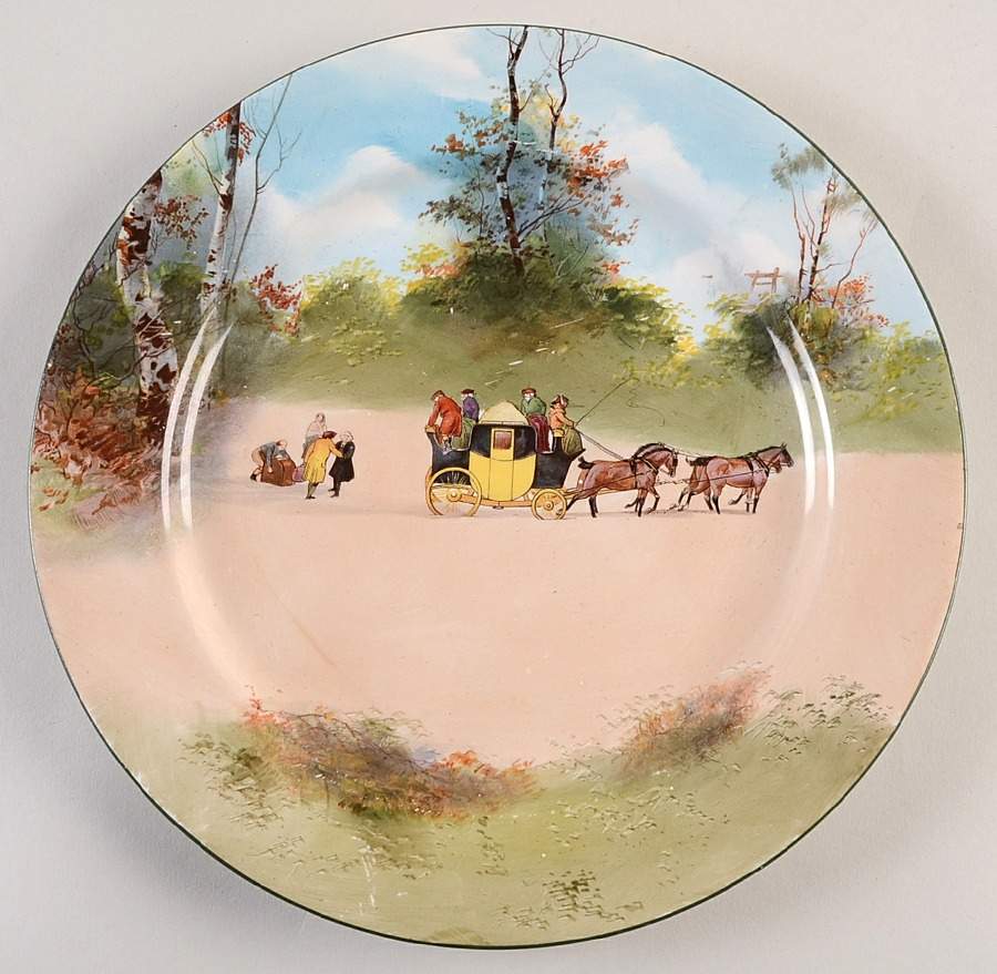 Coaching Days (Smooth, Bone) Dinner Plate by Royal Doulton-1