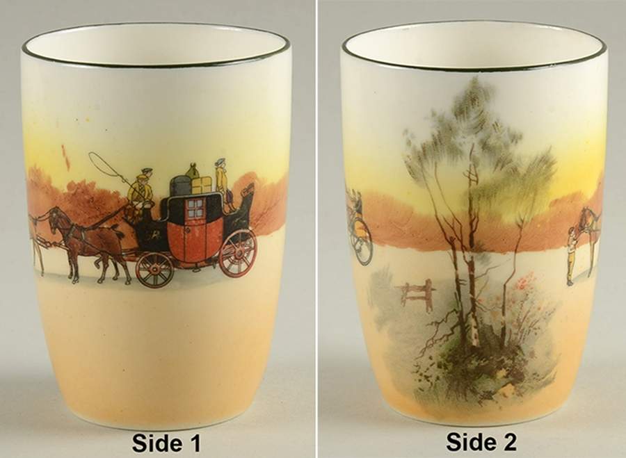 Coaching Days (Smooth, Bone) 6 Oz China Juice Tumbler by Royal Doulton-1