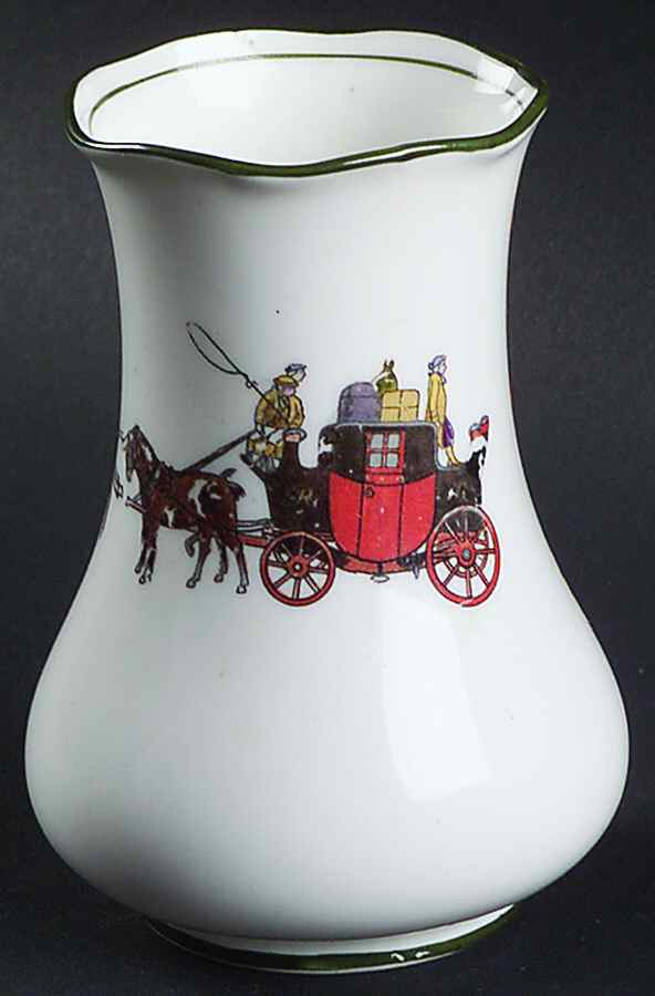 Coaching Days (Smooth, Bone) 4" Vase by Royal Doulton-1