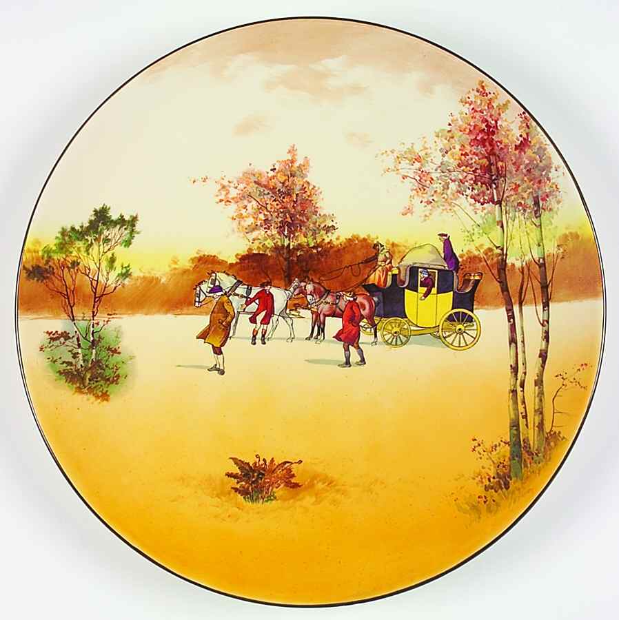 Coaching Days (Smooth, Bone) Wall Plate by Royal Doulton-1