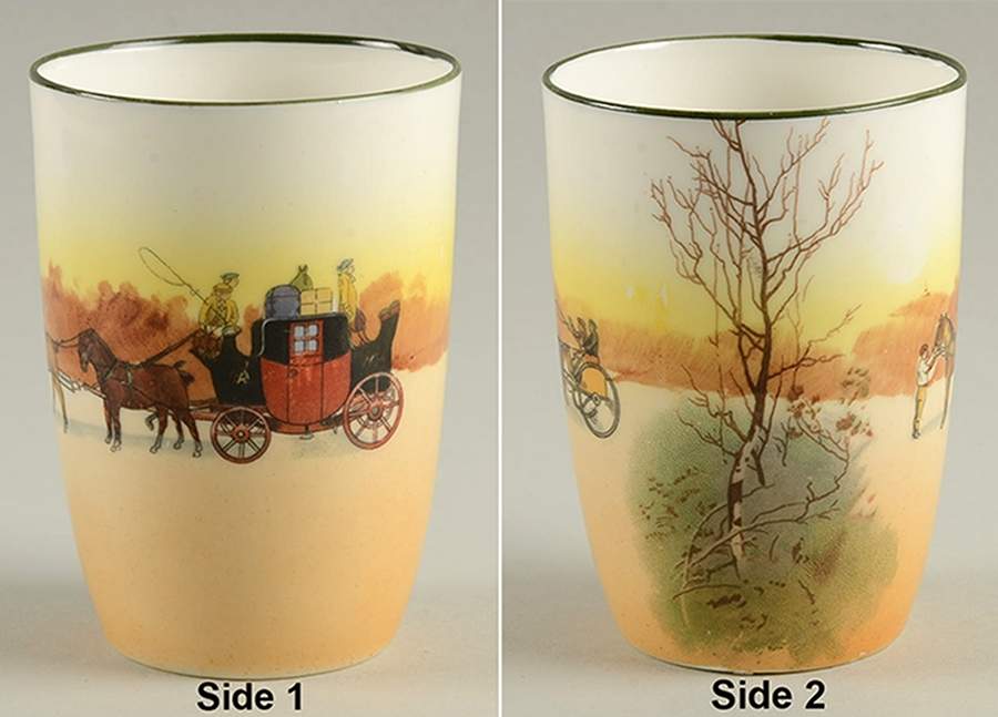 Coaching Days (Smooth, Bone) 6 Oz China Juice Tumbler by Royal Doulton-1